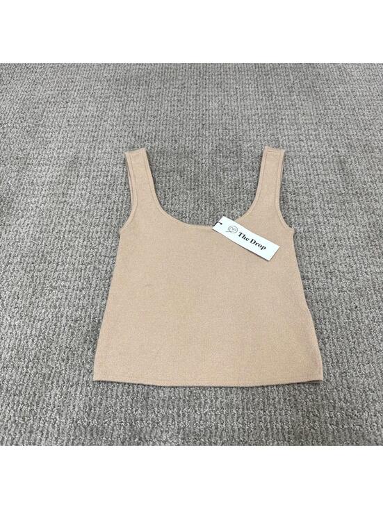 The Drop Tops - The Drop Top Beige Knit Sleeveless Women’s Size XXS NWT